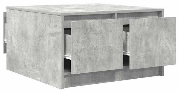 VidaXL betonszürke dohányzóasztal fiókokkal 70,5x70x40 cm