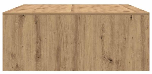 VidaXL kézműves tölgy dohányzóasztal fiókokkal 100x100x40 cm