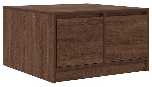 VidaXL barna tölgyfa dohányzóasztal fiókokkal 70,5x70x40 cm