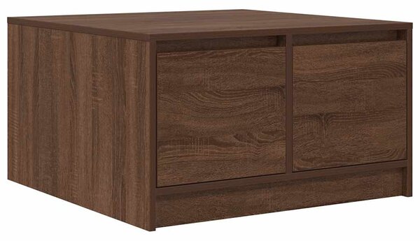 VidaXL barna tölgyfa dohányzóasztal fiókokkal 70,5x70x40 cm