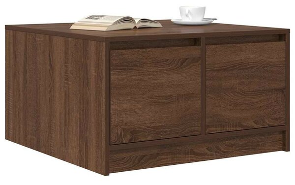 VidaXL barna tölgyfa dohányzóasztal fiókokkal 70,5x70x40 cm