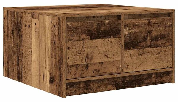 VidaXL antik fa dohányzóasztal fiókokkal 70,5x70x40 cm