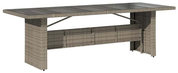 11 részes szürke polyrattan kerti bisztrógarnitúra párnákkal