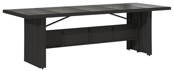 11 részes fekete polyrattan kerti étkezőgarnitúra párnákkal