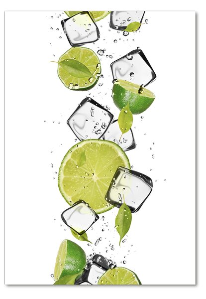 Photo kép üveg Lime és jég
