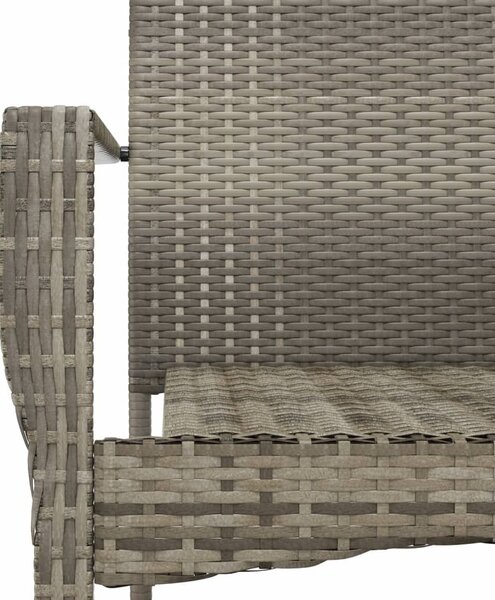 9 részes szürke polyrattan kerti étkezőgarnitúra párnával