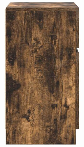 VidaXL 2 db füstös tölgy színű szerelt fa éjjeliszekrény 39x35x65 cm