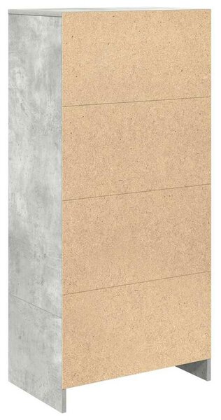 VidaXL betonszürke szerelt fa szekrény fiókkal 55,5x34x119,5 cm