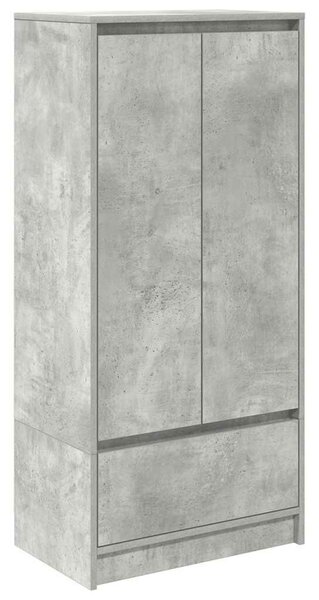 VidaXL betonszürke szerelt fa szekrény fiókkal 55,5x34x119,5 cm