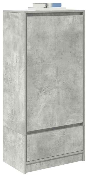 VidaXL betonszürke szerelt fa szekrény fiókkal 55,5x34x119,5 cm