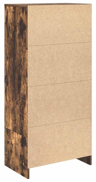 VidaXL füstös tölgy színű szerelt fa szekrény fiókkal 55,5x34x119,5 cm