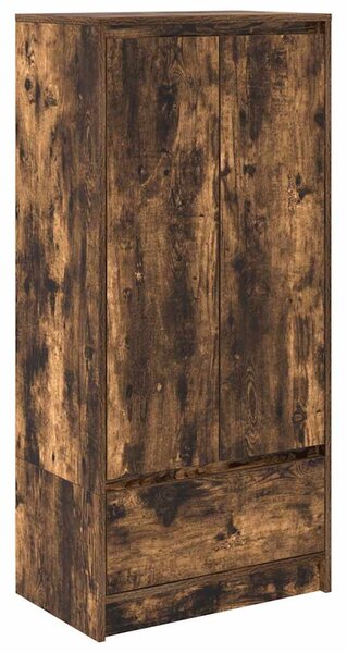 VidaXL füstös tölgy színű szerelt fa szekrény fiókkal 55,5x34x119,5 cm