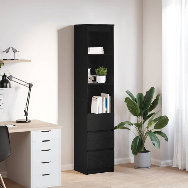 VidaXL fekete tölgy szerelt fa magasszekrény 37,5x35x180 cm