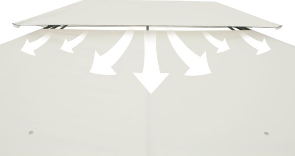 Casaria® Topas kerti pavilon 4x3 m - krém