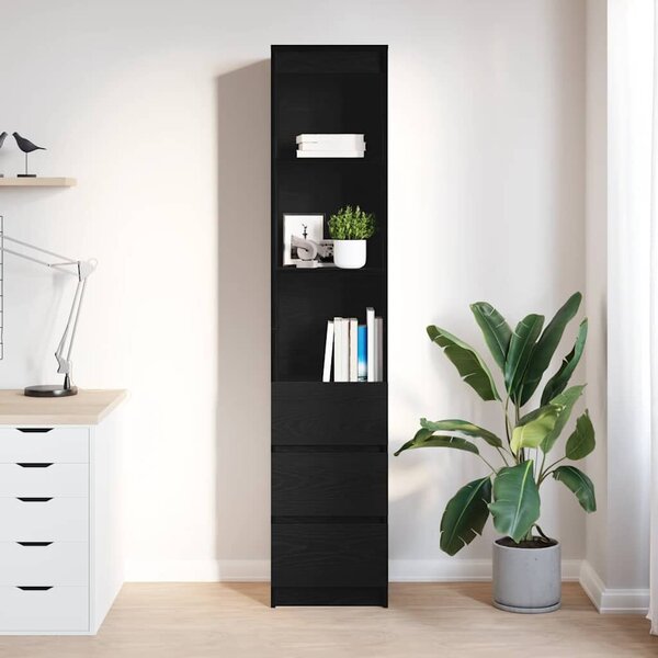 VidaXL fekete tölgy szerelt fa magasszekrény 37,5x35x180 cm