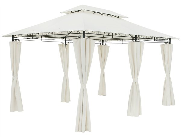 Casaria® Topas kerti pavilon 4x3 m - krém