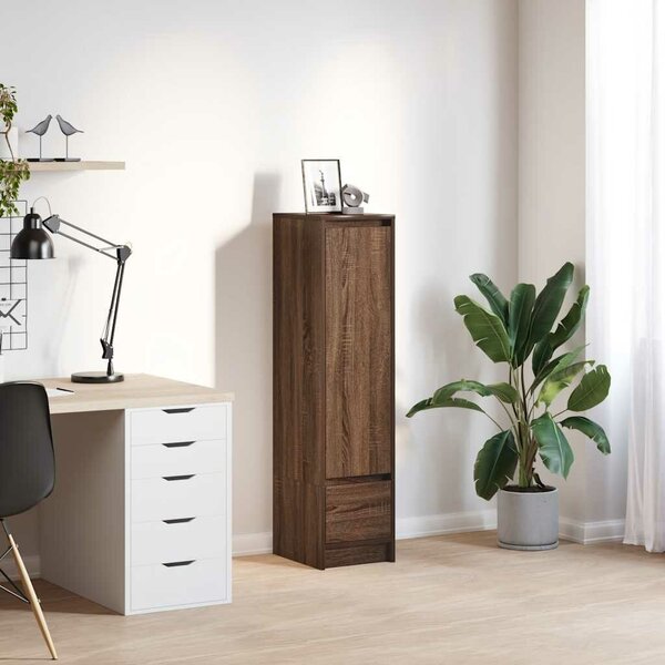 VidaXL barna tölgy szerelt fa magasszekrény 29,5x34x119,5 cm