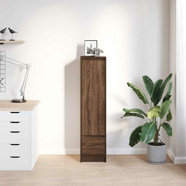 VidaXL barna tölgy szerelt fa magasszekrény 29,5x34x119,5 cm