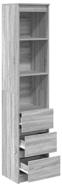 VidaXL szürke sonoma szerelt fa magasszekrény 37,5x35x180 cm