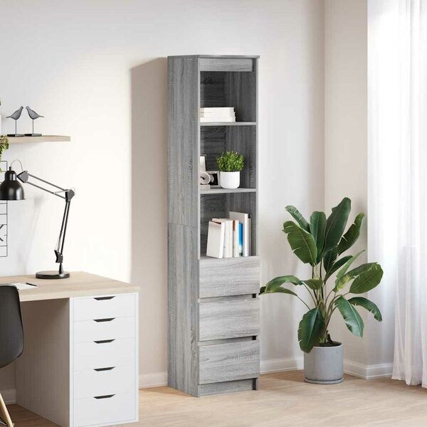 VidaXL szürke sonoma szerelt fa magasszekrény 37,5x35x180 cm
