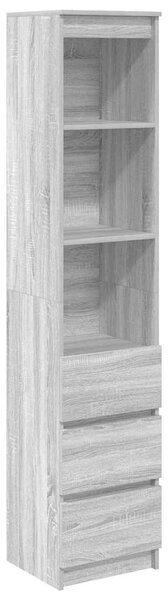 VidaXL szürke sonoma szerelt fa magasszekrény 37,5x35x180 cm