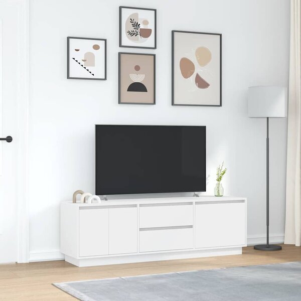 VidaXL fehér TV-szekrény LED-lámpákkal 160,5x41x50 cm