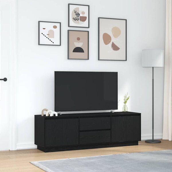 VidaXL fekete TV-szekrény LED-világítással 160,5x41x50 cm