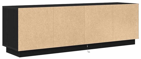 VidaXL fekete TV-szekrény LED-világítással 160,5x41x50 cm