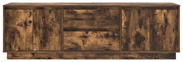 VidaXL füstös tölgyszínű TV-szekrény LED-világítással 160,5x41x50 cm