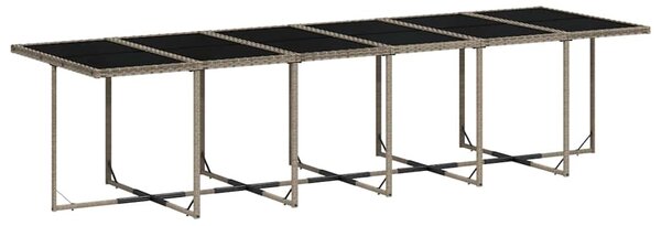 13 részes szürke polyrattan kerti ülőgarnitúra párnákkal
