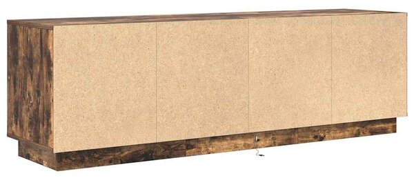 VidaXL füstös tölgyszínű TV-szekrény LED-világítással 160,5x41x50 cm