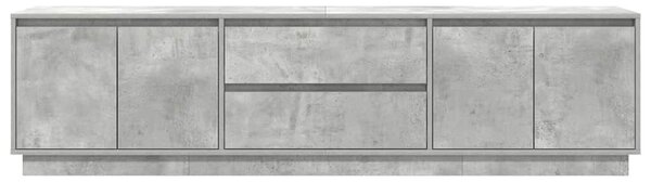 VidaXL betonszürke TV-szekrény LED lámpákkal 193,5x41x50 cm