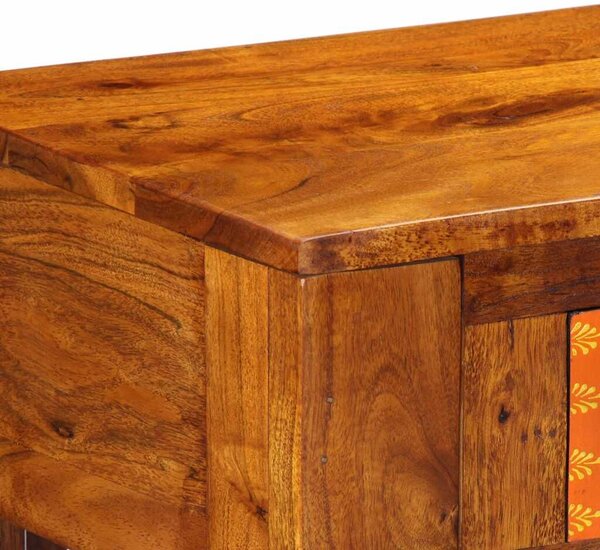 VidaXL tömör akácfa tálalóasztal 110 x 35 x 75 cm