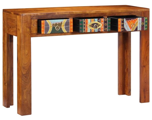 VidaXL tömör akácfa tálalóasztal 110 x 35 x 75 cm