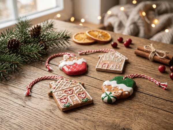 4 db-os karácsonyi dísz szett WINTER SWEETS 6 cm