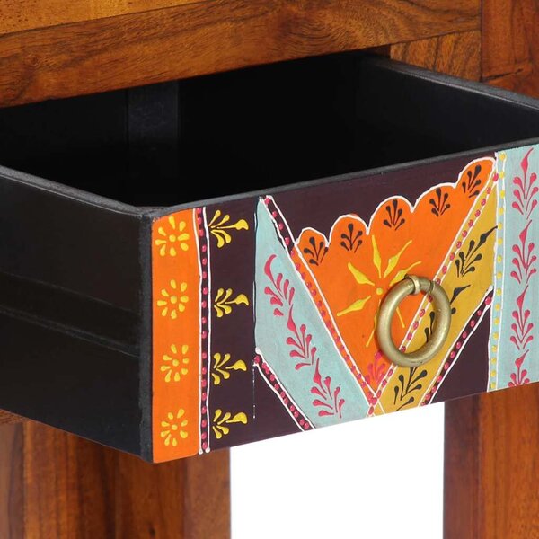 VidaXL tömör akácfa tálalóasztal 110 x 35 x 75 cm