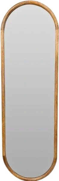 Fali tükör, ovális, fa keretes, 115x36 cm