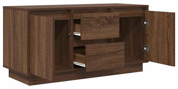 VidaXL barna tölgyszínű TV-szekrény LED-lámpákkal 100x41x50 cm