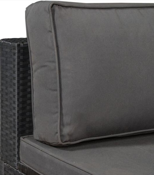 Juskys Nassau kerti rattan bútor szett - sötétszürke