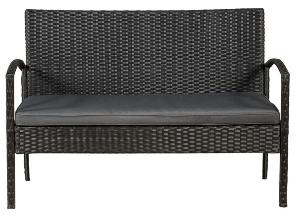 Juskys Trinidad polyrattan bútor szett - fekete