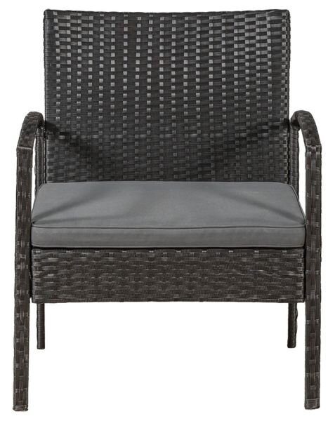 Juskys Trinidad polyrattan bútor szett - fekete