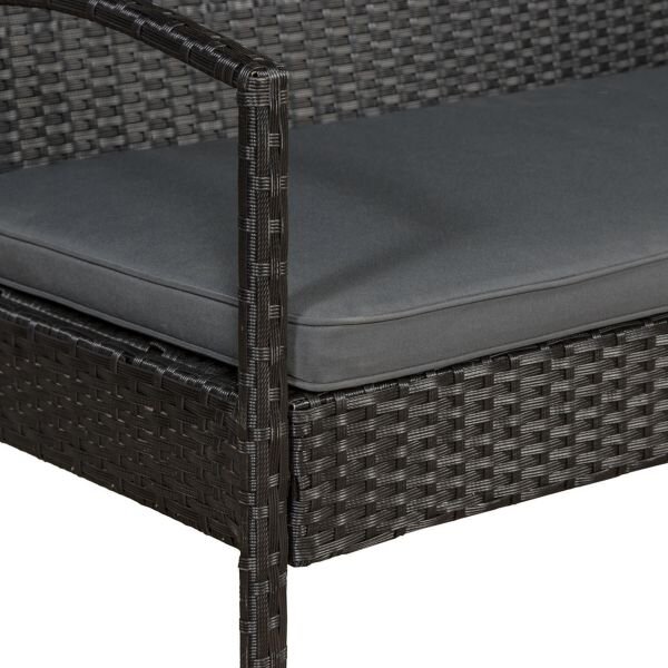 Juskys Trinidad polyrattan bútor szett - fekete