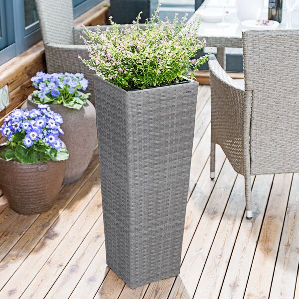 Casaria® 3 darabos virágtartó készlet - szürke