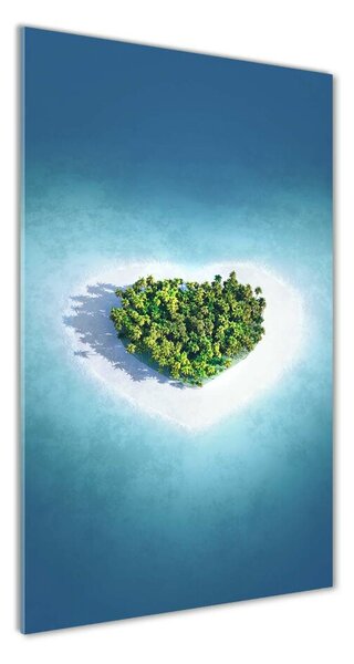 Üvegfotó Beach szív alakú