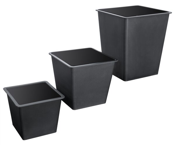 Casaria® 3 darabos virágtartó készlet - szürke