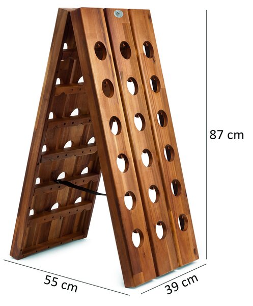 Casaria® Összecsukható bortartó állvány - 36 palack