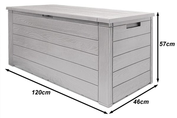 Deuba Woody 280 L tárolódoboz - szürke
