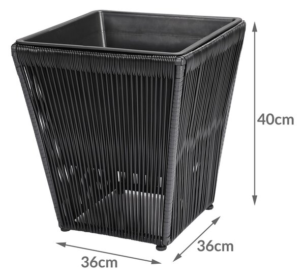 Casaria® Acapulco virágtartó szett 2 darabos - fekete