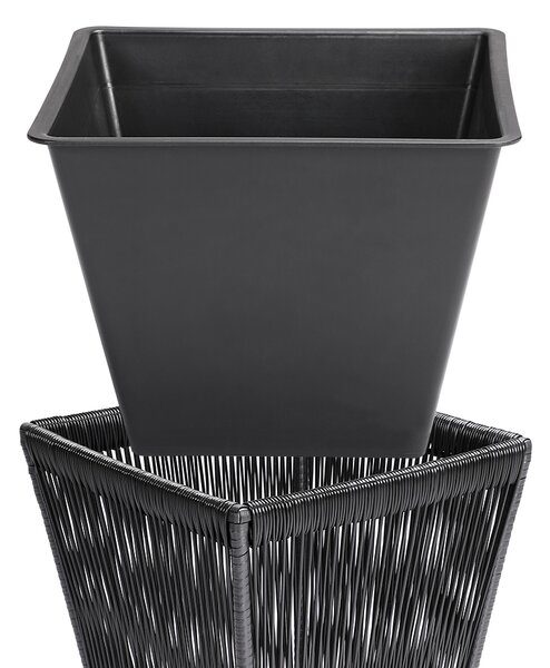 Casaria® Acapulco virágtartó szett 2 darabos - fekete