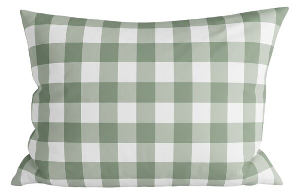 Mikroszálas párnahuzat COUNTRY CHECK 70x90 cm, zöld-szürke